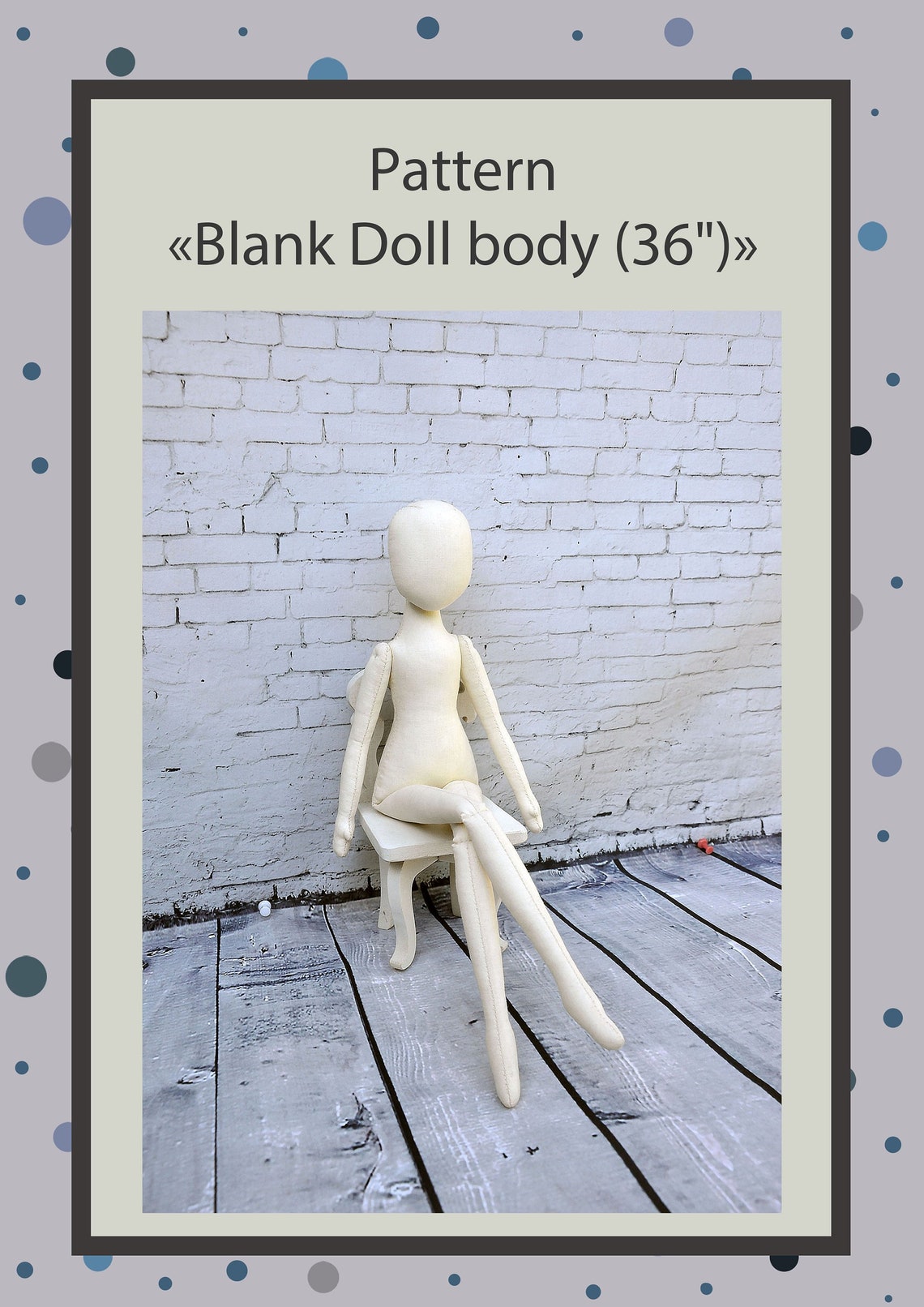 PDF Cloth Doll Pattern 36 Soft Doll Pattern | Etsy UK