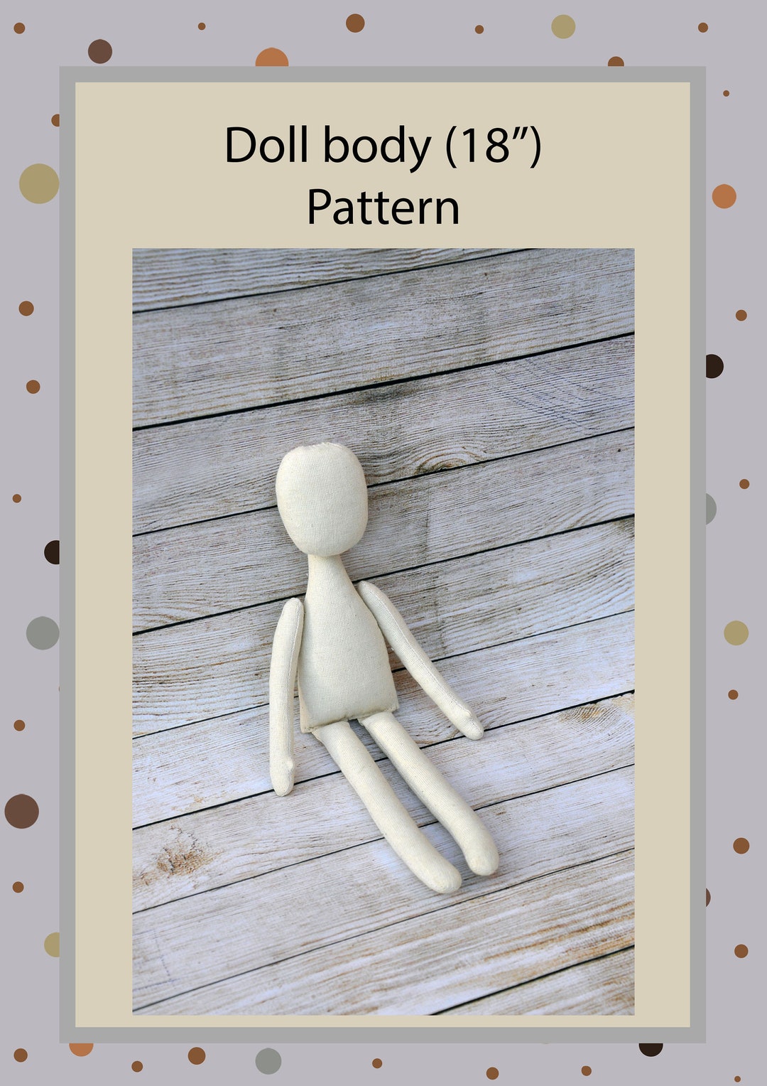 PDF, Cloth Doll Pattern 18