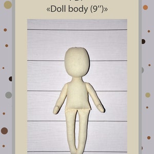 PDF  Doll Pattern 9&quot; Sewing Tutorial,Soft Doll Pattern
