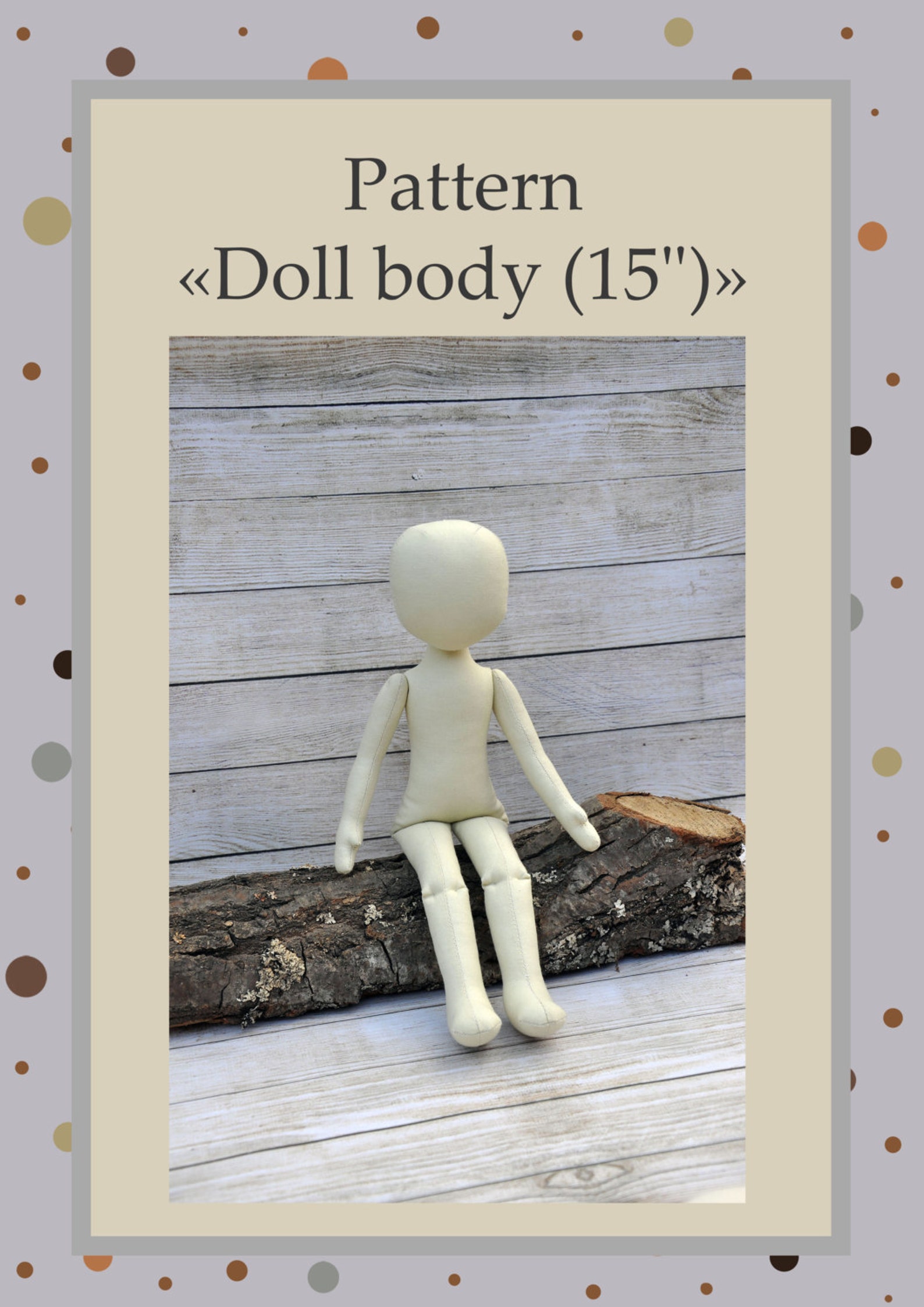 PDF Cloth Doll Pattern 15 anna Dollsoft Doll Pattern | Etsy Canada