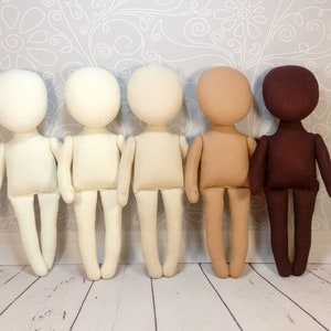 5 multicolored Blank doll body-9",  blank rag doll, ragdoll body,the body of the doll made of cloth