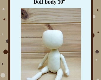 PDF  Doll Pattern 10" ,PDF Sewing Tutorial,Soft Doll Pattern