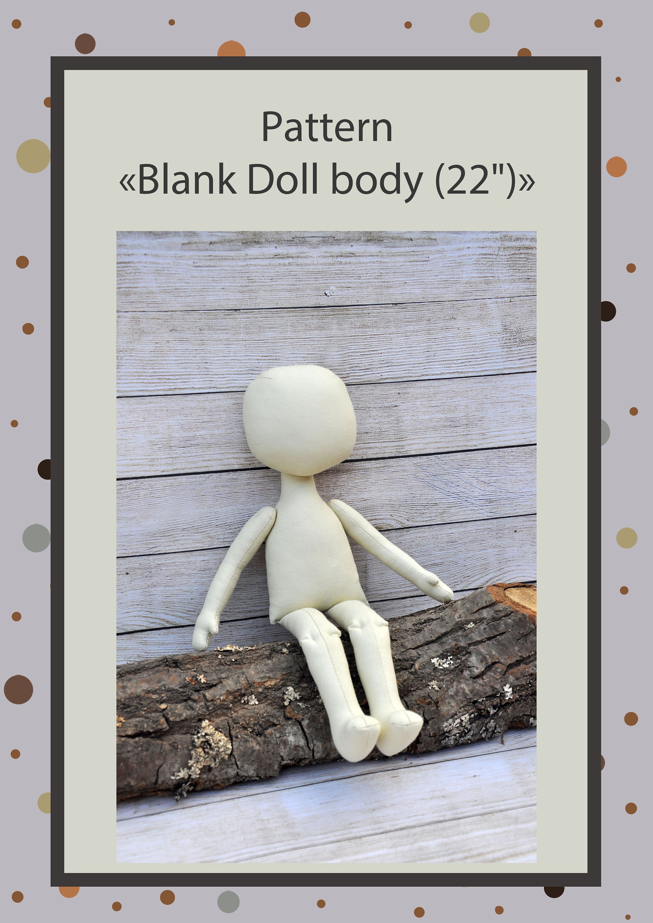 PDF, Cloth Doll Pattern 22 ",Soft Doll Pattern