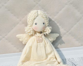 Stoffpuppe Textil Tilda Puppe Engel
