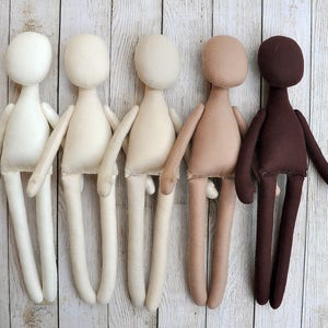 5 Blank doll body-13" Textile dolls blank rag doll body   made of cloth