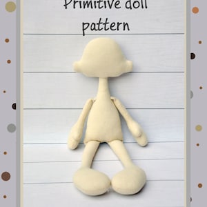 PDF, Cloth Doll Pattern 15 " ,Soft Doll Pattern, primitive doll