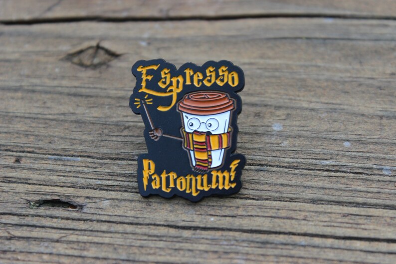 Espresso Patronum Adorable Coffee Lovers Enamel Lapel Pin for Harry Potter fans