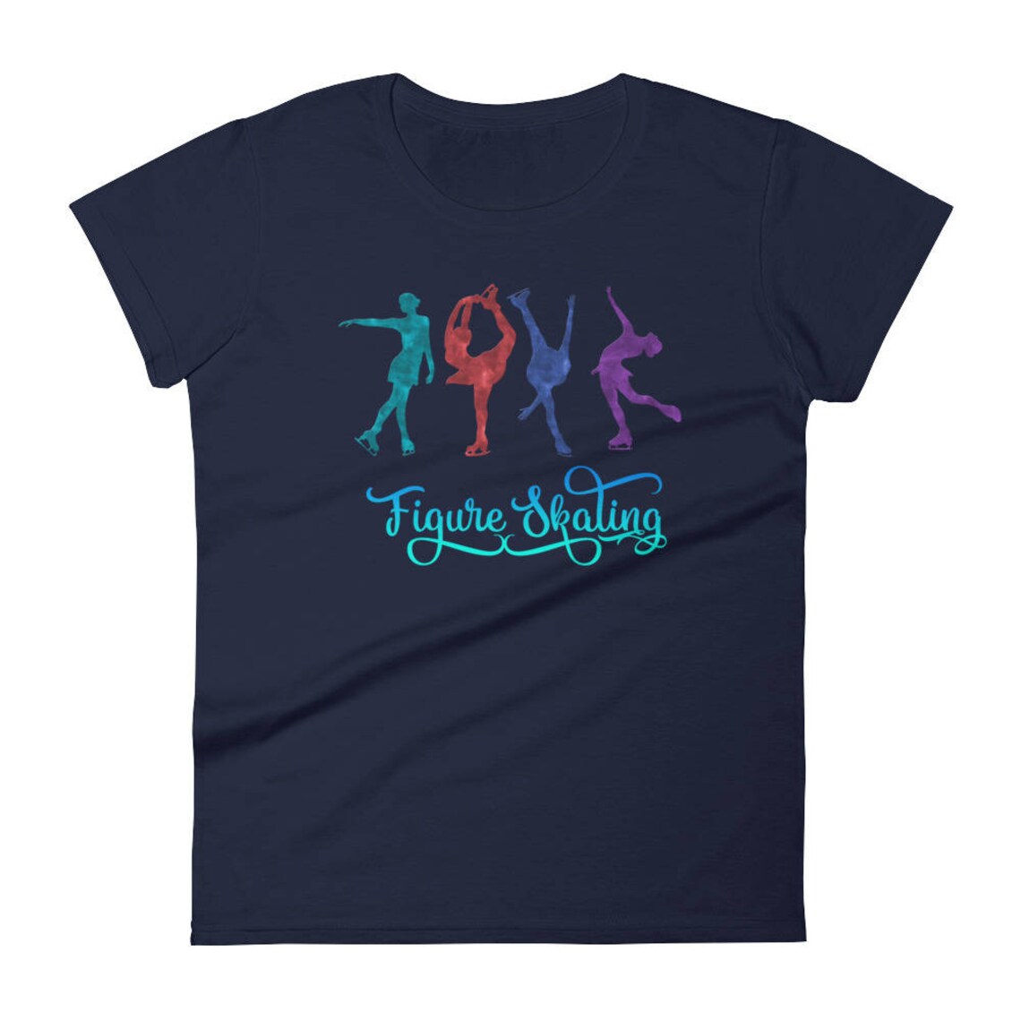 Colorful Figure Skating T Shirt for Ice Skaters and Fans Etsy