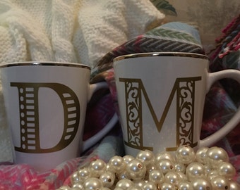 initial mug etsy