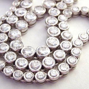PRICE REDUCTION -Diamond Necklace|mid-Century Diamond Choker|Platinum and Diamond Necklace