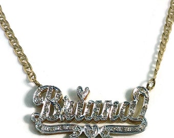 PRICE REDUCED!!! / Vintage &quot;Briana&quot; Necklace In Diamonds snd 14k Gold/ &quot;Briana&quot;