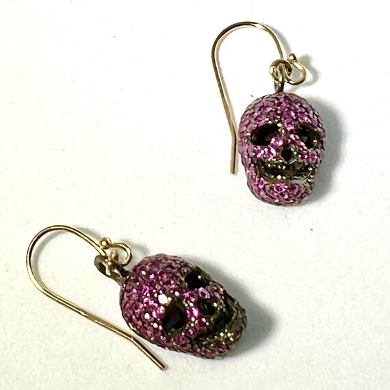 Ruby skulls set in Blackened Sterling Silver on 1… - image 5