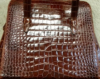 Vintage Revillon Alligator Bag