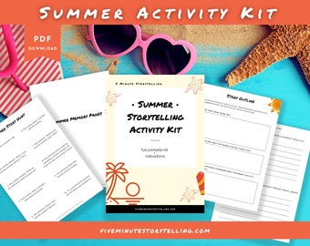 Summer Storytelling Activity Kit: Printable Activity Kit, Activities for Seniors, Activities for Kids, US Letter Printable