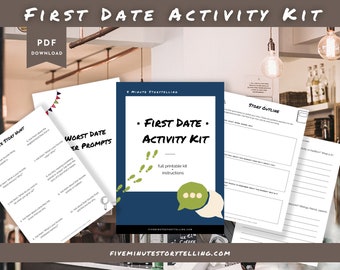 First Date Activity Kit: Printable Activity Kit, First Date Ideas, Activities for Dates, Games, US Letter Printable