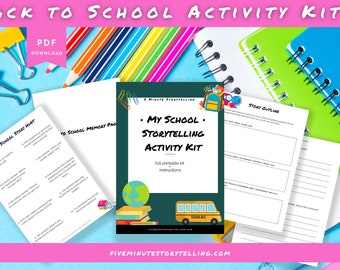 Back to School Storytelling Activity Kit: Printable Activity Kit, Activities for Seniors, Activities for Kids, US Letter Printable