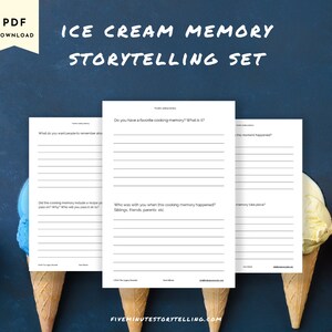 Lieblings-Eiscreme-Aufführungen und Arbeitsblätter für ältere Ordner: Druckbare PDF, US Letter, druckbare Arbeitsmappe
