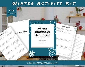 Winter Storytelling Activity Kit: Printable Activity Kit, Activities for Seniors, Activities for Kids, US Letter Printable