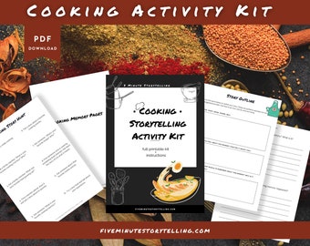 Cooking Storytelling Activity Kit: Printable Activity Kit, Activities for Seniors, Activities for Kids, US Letter Printable & A4