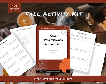 Fall Storytelling Activity Kit: Printable Activity Kit, Activities for Seniors, Activities for Kids, US Letter Printable