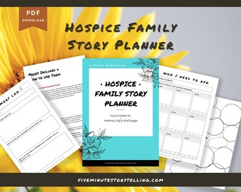 Hospice Family Story Planner: Printable planner, Minimalist Edition, US Letter Printable, A4 Printable