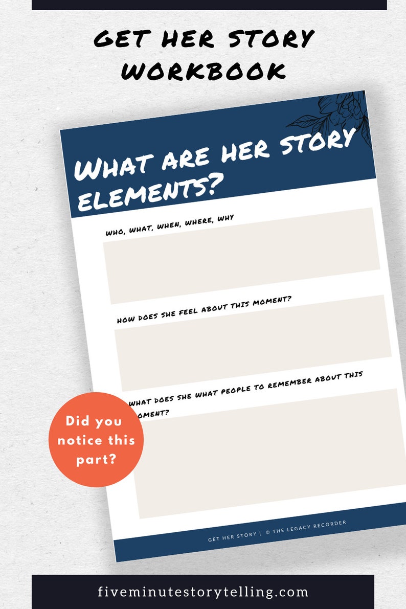 Get Her Story Workbook: Printable PDF, US Letter, A4, Printable ...
