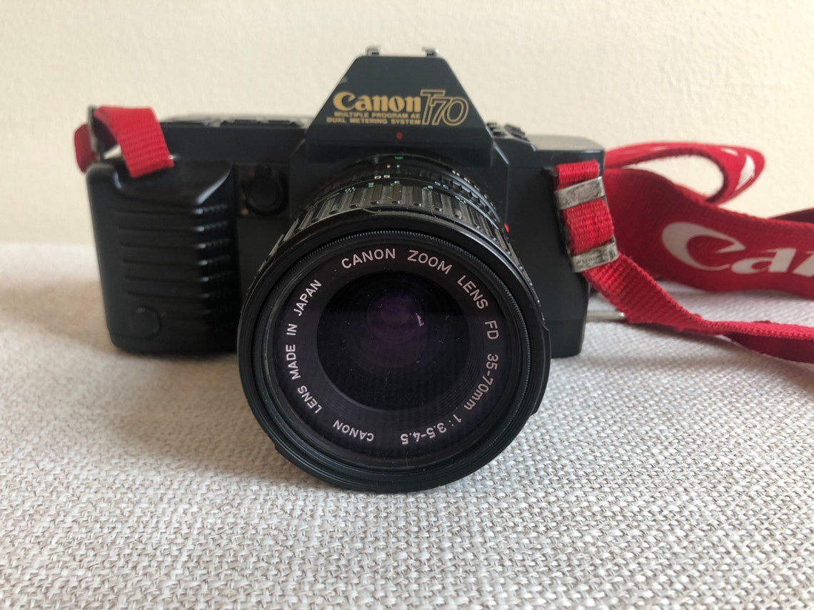 Canon T70 SLR FD Film Camera Body & 3570mm Lens 1 3.5 Etsy