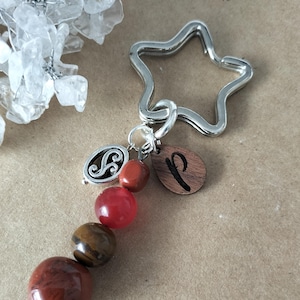 Personalised Key Ring, Healing Key Ring, Crystal Key Ring, Crystal Key Chains, Key Ring with Crystals and Charms, Choose your Charms, Love