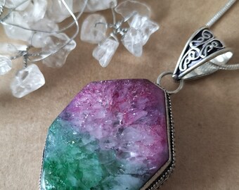 Chakra Jewelry, Solar Quartz Necklace, Solar Quartz Pendant, Green Quartz, Purple Quartz, Quartz Jewelry, Unique Pendants, Artisan Jewelry