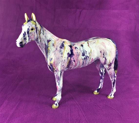 Custom Painted Breyer Eclipse Traditional Acrylic Pour Model Etsy
