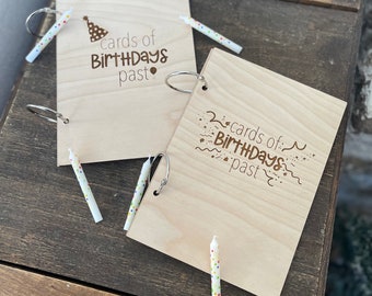Cards of Birthdays Past Holiday Card holder - Holida Card holder - Birthday Card Organizer - Birthday card holder