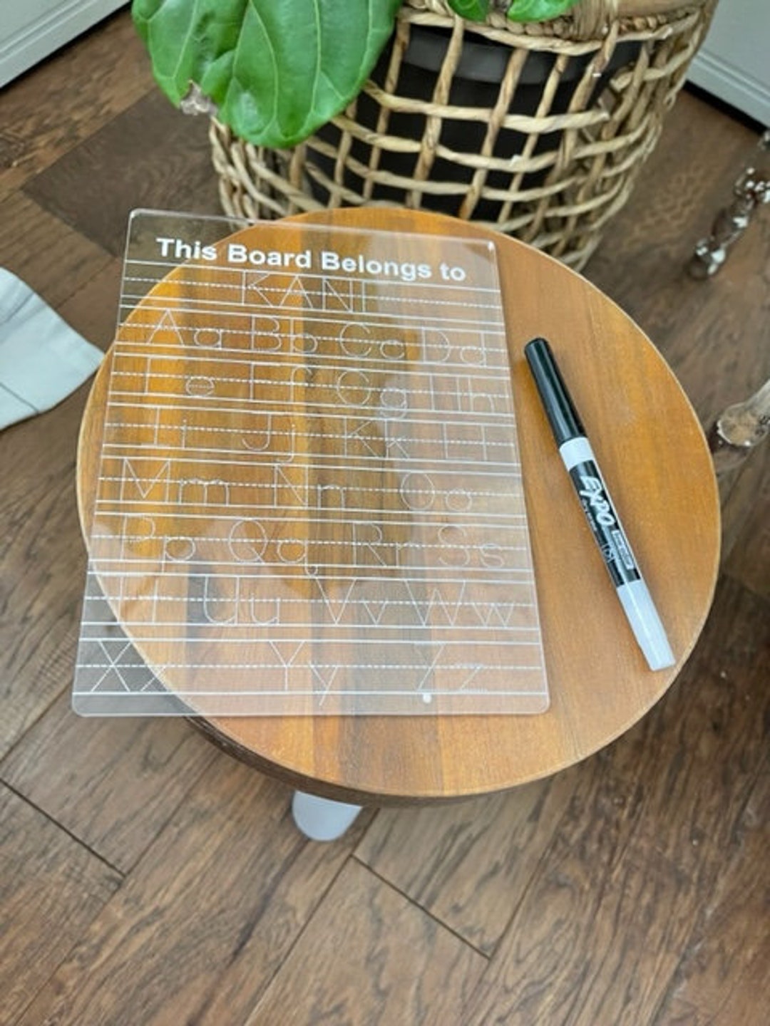 Personalized Acrylic Dry Erase Alphabet Letter Board Alphabet Practice Board Washable Dry Erase