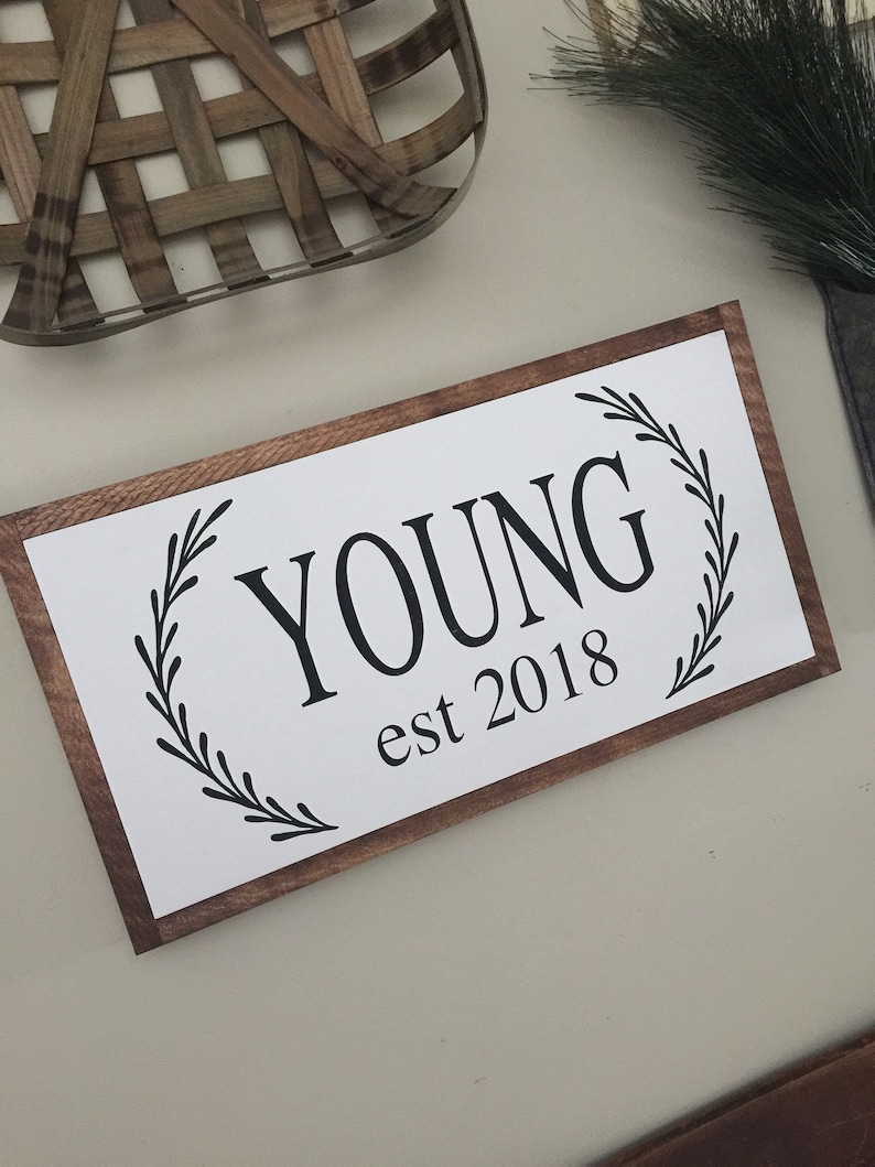 Download Personalized Name EST Sign Farmhouse Sign Farmhouse Decor ...