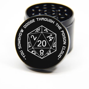 20 Sided Die - Laser Engraved Aluminum Herb Grinder - 415