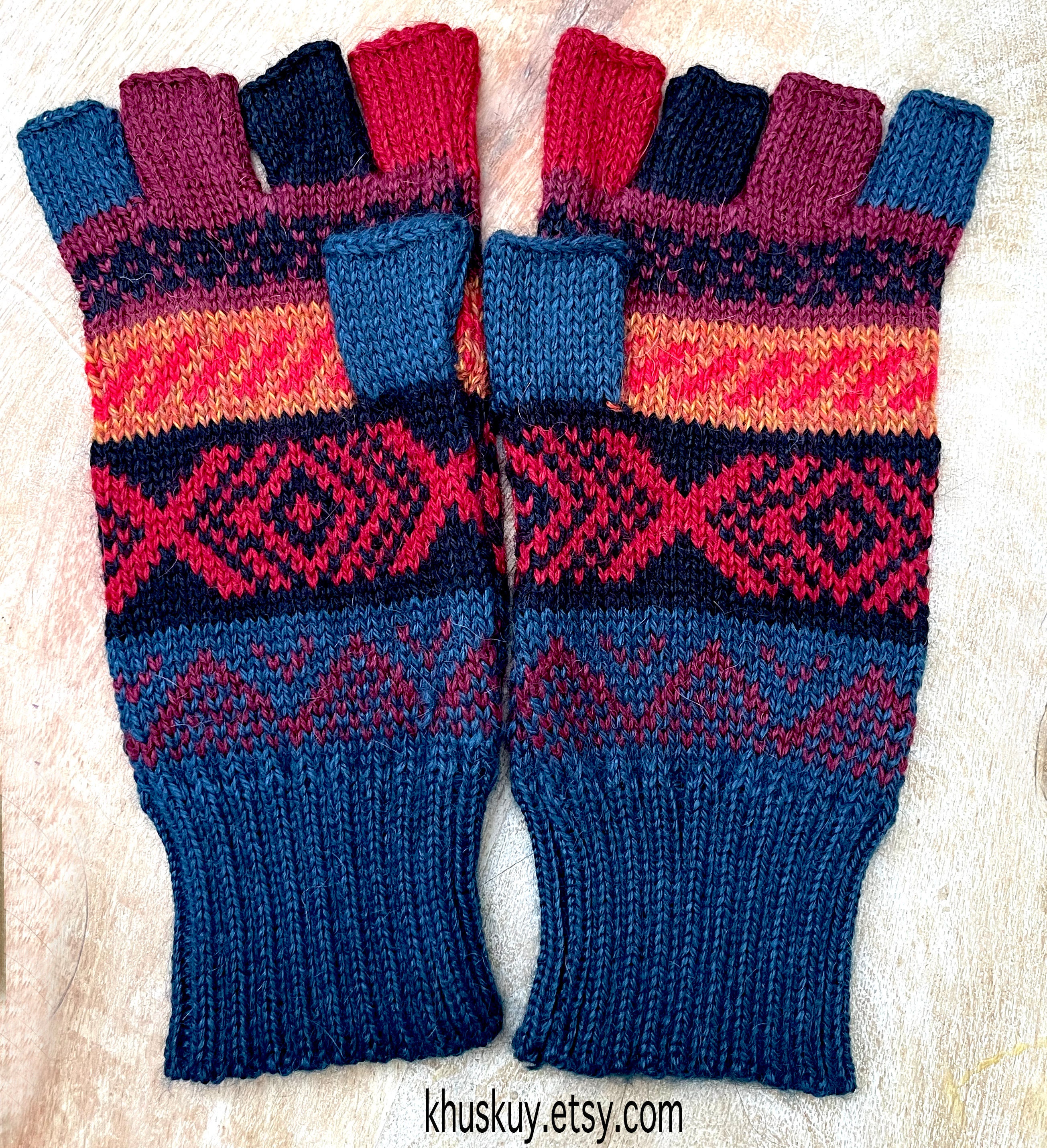 Gift for Her Hand Knitted Baby Alpaca Fingerless Gloves Super Soft Comfortable Accessoires Handschoenen & wanten Winterhandschoenen 