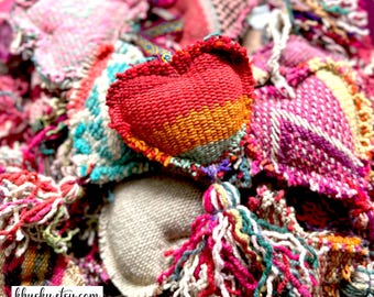 Handgeweven Andes decor-hangend hart, ster, maan kwast boho kerstboom ornament Peruaans feest souvenir decoraties knop decor