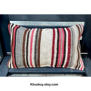 Boho Lumbar pillow cover,Texture Pillow cover,PeruvianTextile,Frazada Pillow,manta pillow,Hand loomed pillow cover,wool fall pillow
