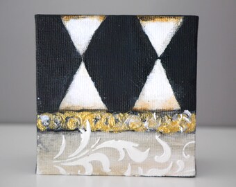 Diseño moderno, patrón gráfico en blanco y negro, patrón de caja, minimalista, cubo, elegancia, regalo, atemporal de Beate Frieling