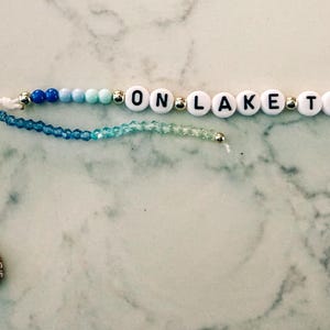 On Lake Time/Purse charms/Keychain/letter beads/charms and/ gold keychain clip