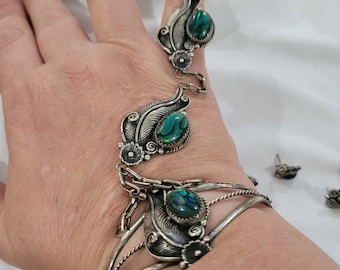 Pulseira e brincos nativos americanos conectados