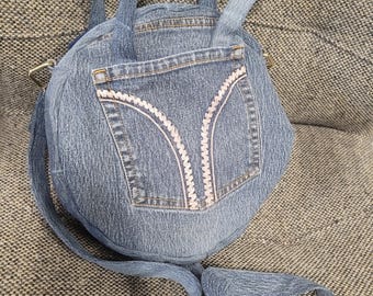 bolsas redondas de jeans