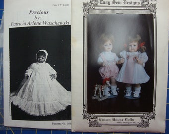 conjunto de padrões de roupas de boneca 2