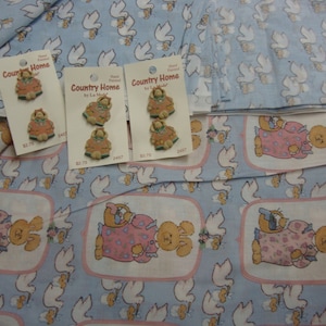 tessuto di coniglietto & Cicogna lt blu