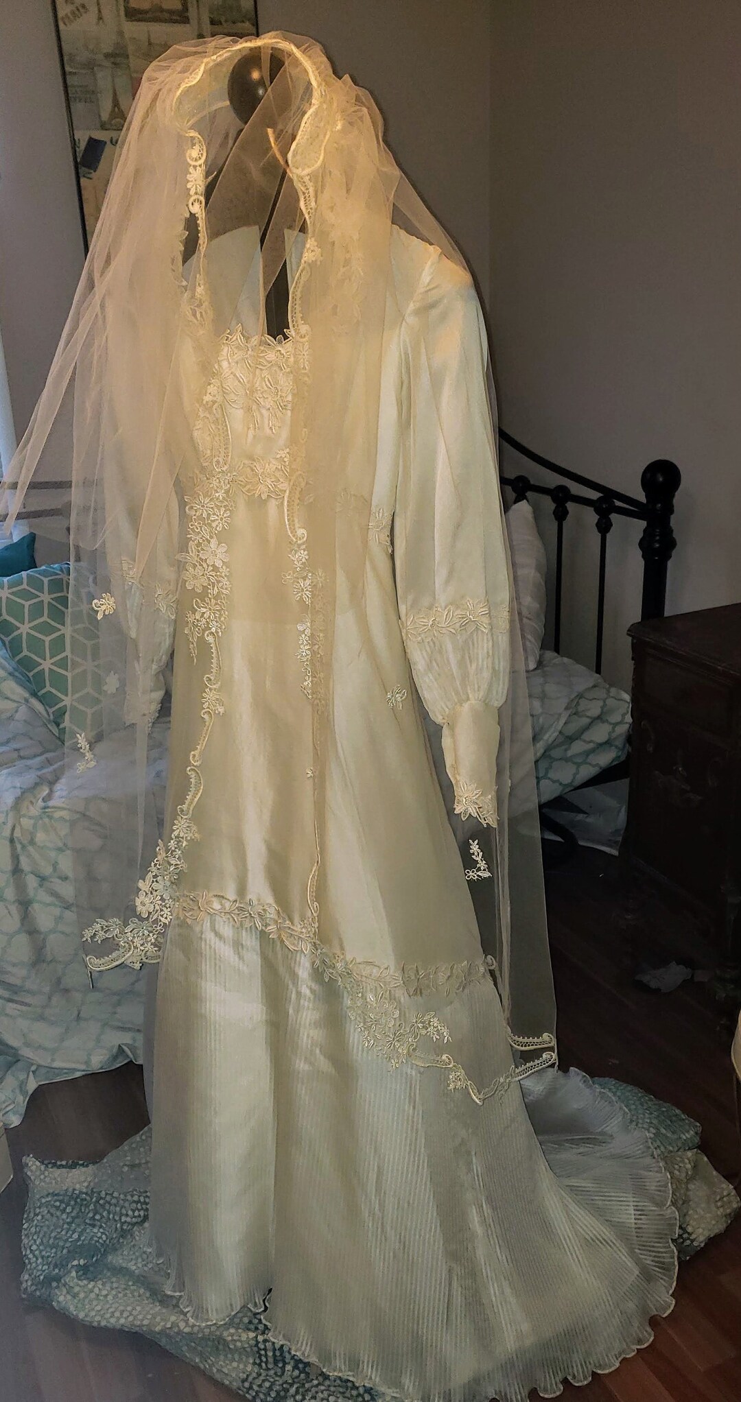 Vintage William Cahill California Beverly Hills Abito da sposa e