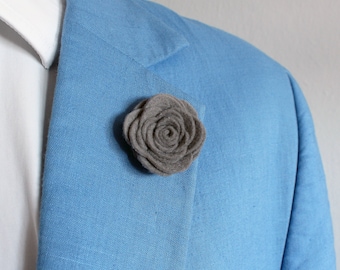 Boutonnière homme. Fleur. Feutre.