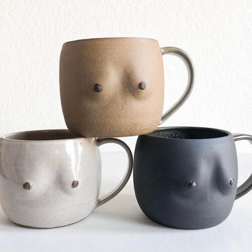 Stoneware Boob Mug