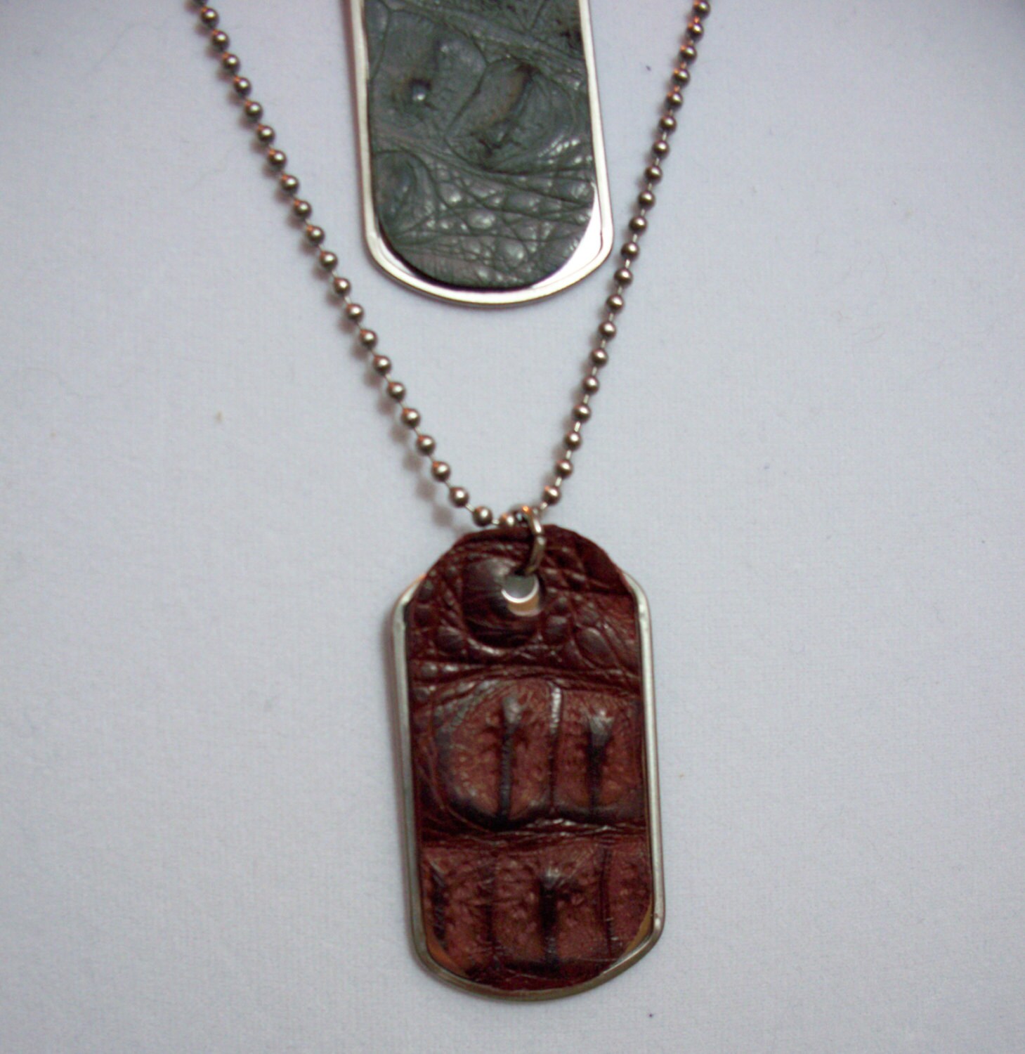 Leather Dog Tags Alligator Dog Tags Mens Dog Tags Mens Etsy