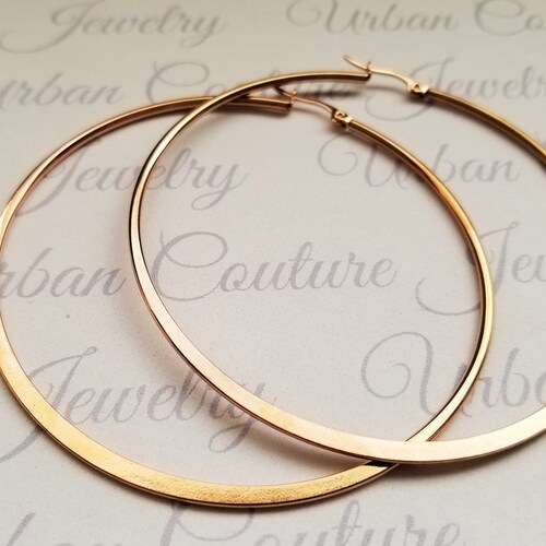 Hypoallergenic Earrings Extra Large Silver Hoops Earrings Etsy