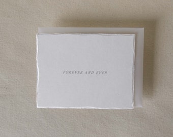 Forever And Ever Card // Modern Greeting Card Card // Quote Art Print // Wedding Card // Linen And Poppi