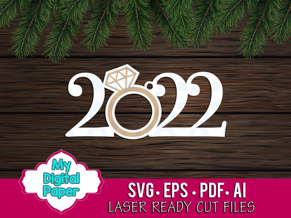 2022 After Christmas Sales 2022 Laser Cut File Wedding Christmas Ornament Engagement Etsy